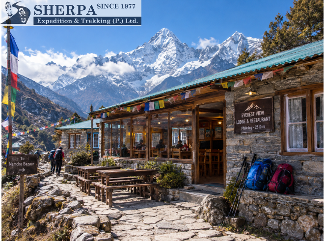 Everest Base Camp Trek teahouse accommodation in Nepal Himalayas